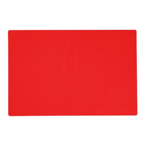 Solid neon red placemat