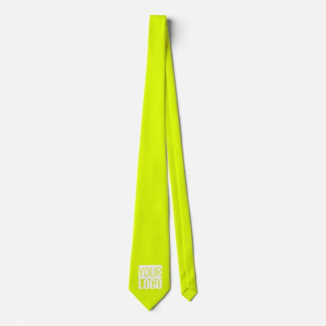 solid  neon  yellow  - add logo neck tie (Front)