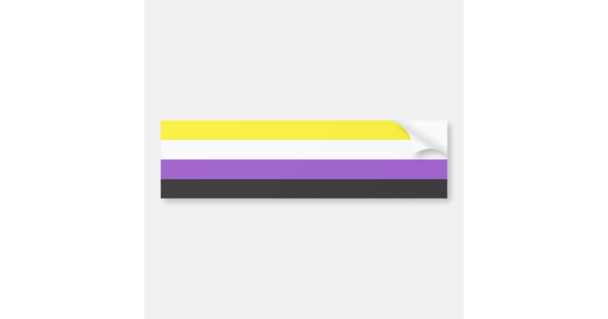 Solid Non Binary Pride Flag Bumper Sticker