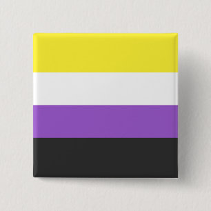 Solid Non-Binary Pride Flag Button