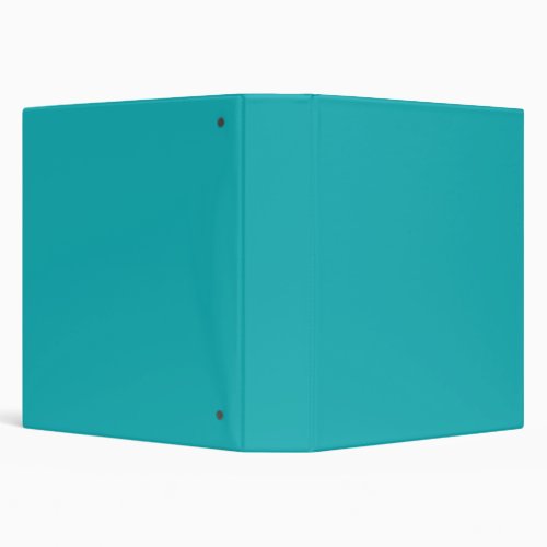 Solid ocean blue teal 3 ring binder