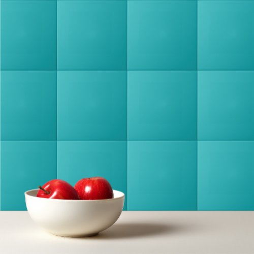 Solid ocean blue teal ceramic tile
