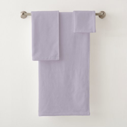 Solid old lavender dusty purple bath towel set