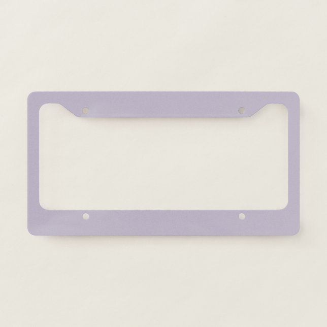 Solid old lavender dusty purple license plate frame (Front)