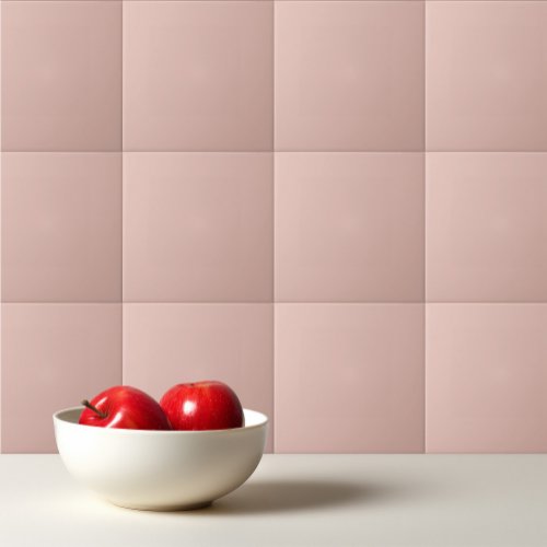Solid old pink ceramic tile