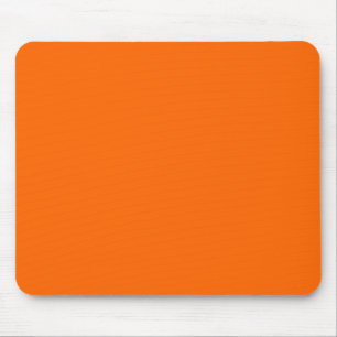 Solid Orange Background Color FF6600 Mouse Pad