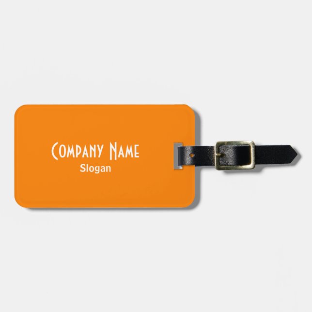 Solid Orange Business Traveler Luggage Tag (Front Horizontal)