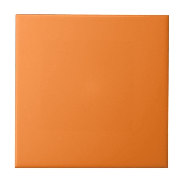 Solid Orange Ceramic Tile (Front)