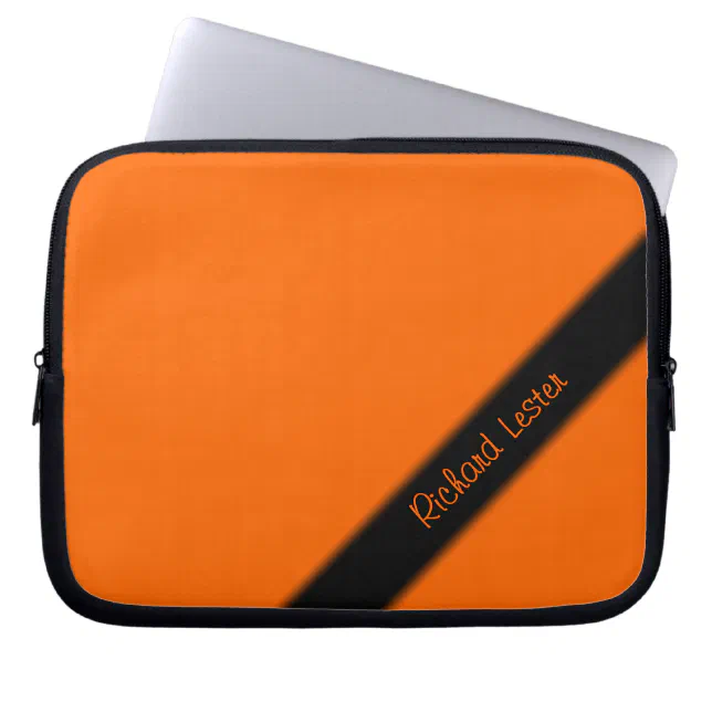 Solid Orange Laptop Sleeve Zazzle