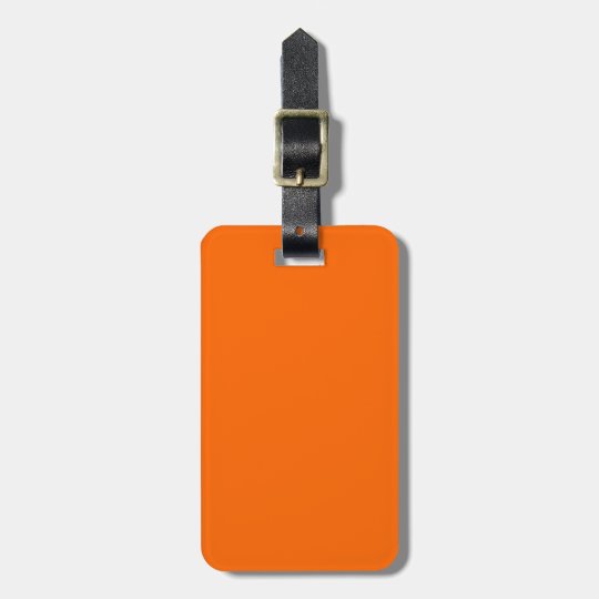 Solid Orange Luggage Tag