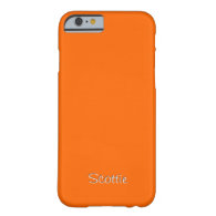 Solid Orange Personalized iPhone 6 Case