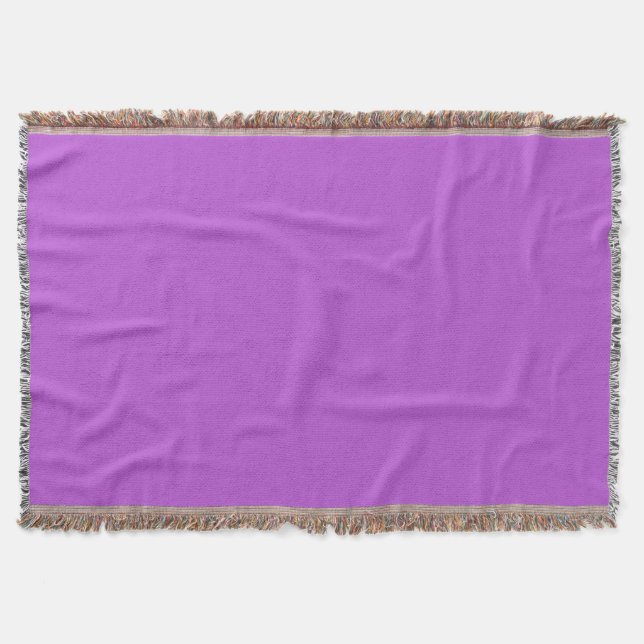 Solid Orchid Throw Blanket (Front)