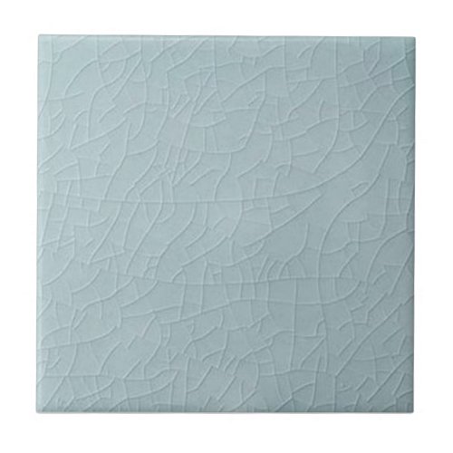 Solid Pale Blue Faux Crackle Finish Antique Repro Ceramic Tile
