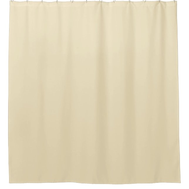 Solid Pale Moon Yellow  Shower Curtain (Front)