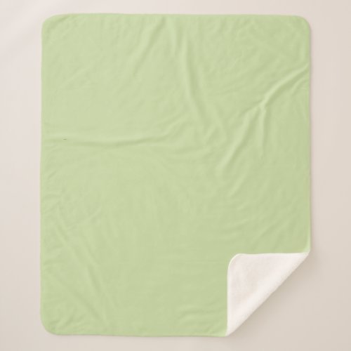 Solid Pale Moss Green by Premium Collections Sherpa Blanket