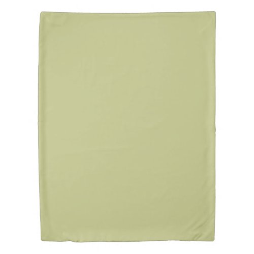 Solid Pale Olive Green by Premium Collections Duvet Cover