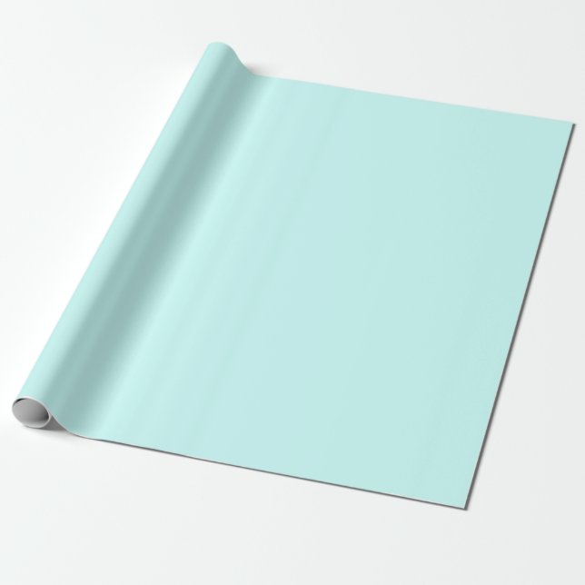 Solid Pale Soft Aqua Classic Wrapping Paper (Unrolled)