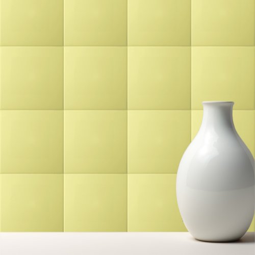 Solid pale yellow ceramic tile