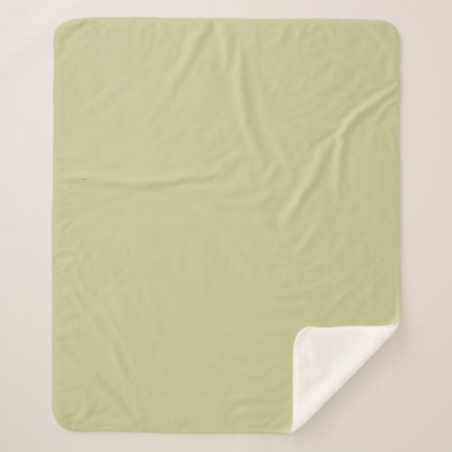 Solid Pale Yellow Green by Premium Collections Sherpa Blanket