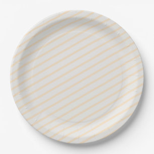 Solid Pastel Color Stripes Professional Minimalist Paper Plates