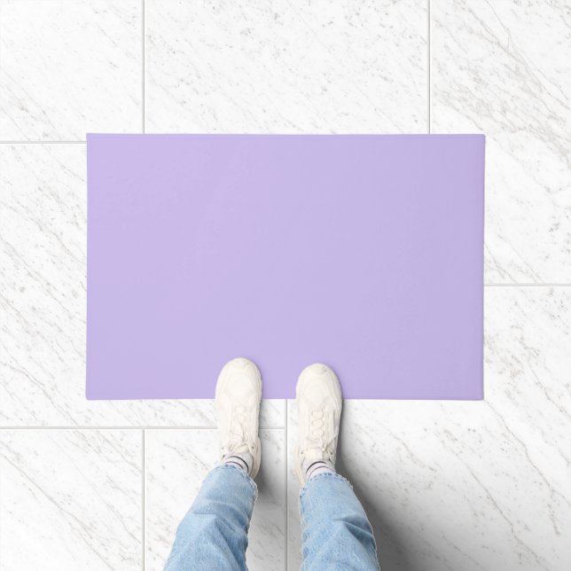 Solid Pastel Lilac Purple Door Mat (Indoor)