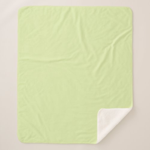 Solid Pastel Lime Green by Premium Collections Sherpa Blanket
