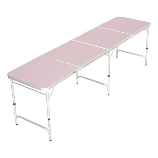 Solid Pastel Pink  Beer Pong Table (Angled)