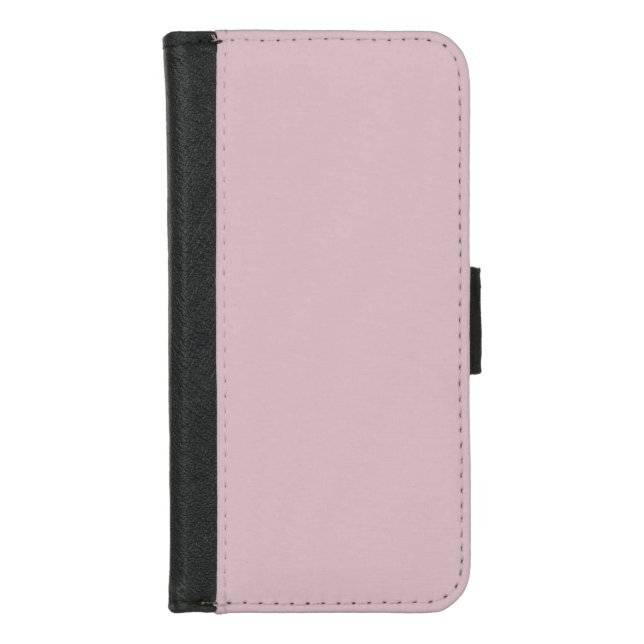 Solid Pastel Pink  iPhone Wallet Case (Front)