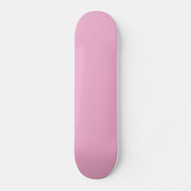 Solid Pastel Pink Skateboard Deck (Front)