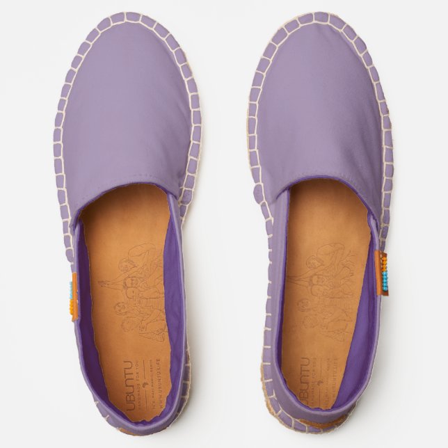 Solid Pastel Purple Espadrilles (Front)