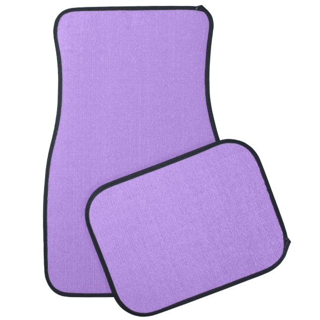 Solid pastel soft purple car floor mat (Set)
