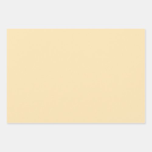 Solid Pastel Warm Yellow  Wrapping Paper Sheets