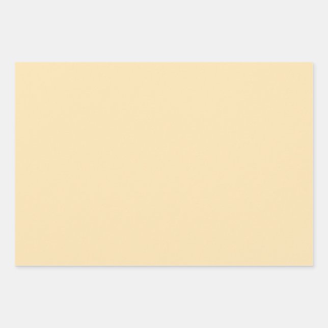 Solid Pastel Warm Yellow  Wrapping Paper Sheets (Front)
