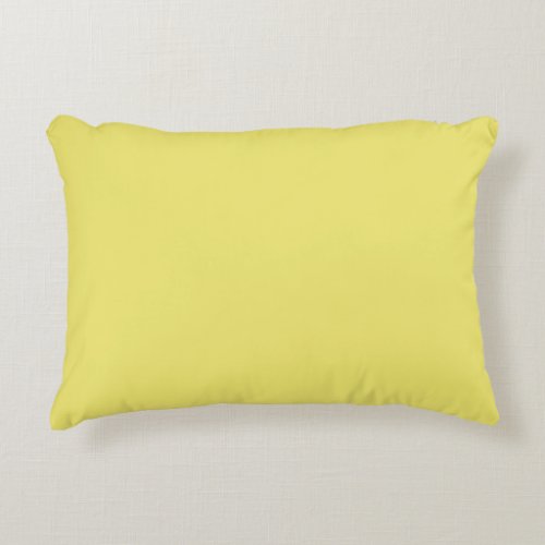 Solid pastel yellow accent pillow