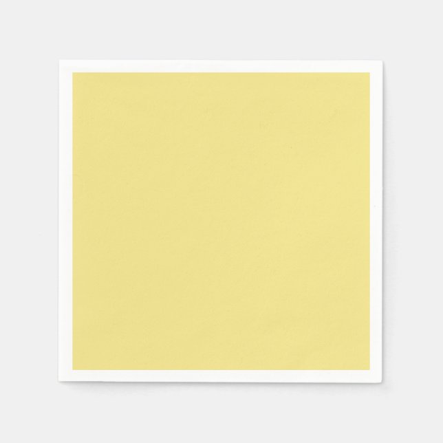 Solid Pastel Yellow Modern Napkins (Front)