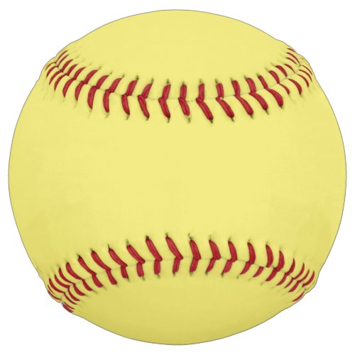 Solid pastel yellow softball