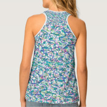 Solid, patterned, pink, hot pink, blue, tank