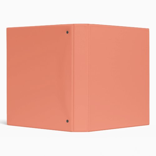 Solid peach 3 ring binder