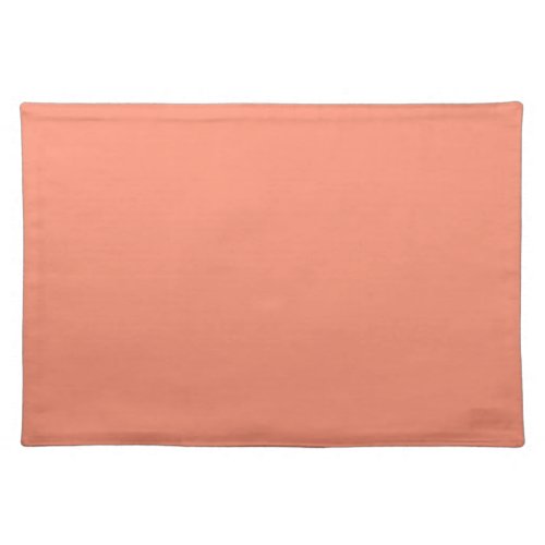 Solid peach cloth placemat