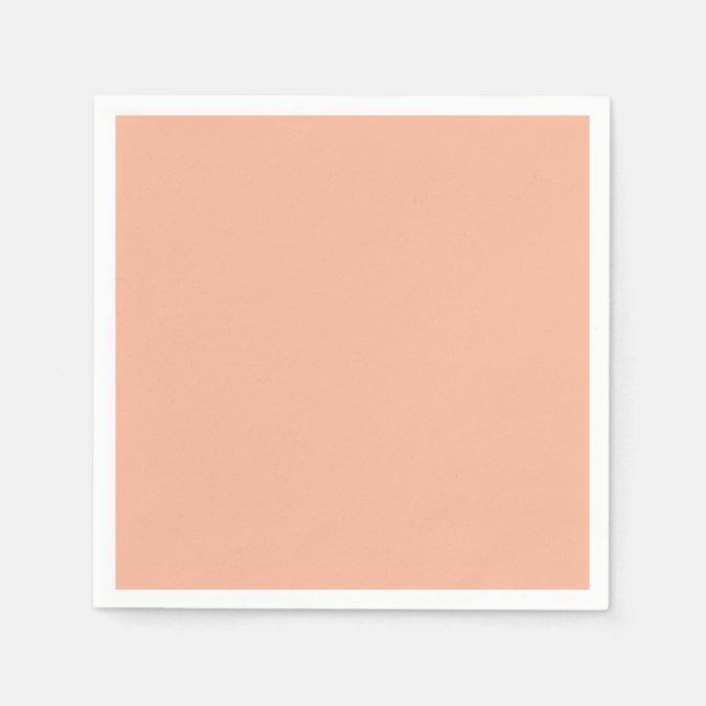 Solid Peach Color Tropical Napkins (Front)