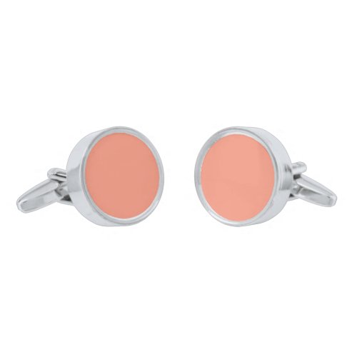 Solid peach cufflinks