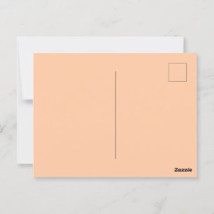 Solid Peach Glossy Postcard for Special Message