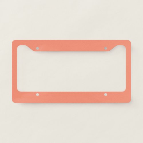 Solid peach license plate frame