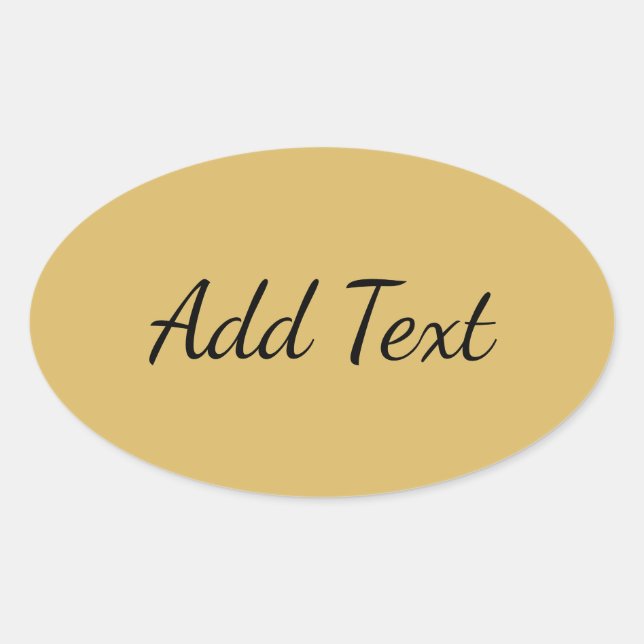Solid Peach Oval Sticker (Front)