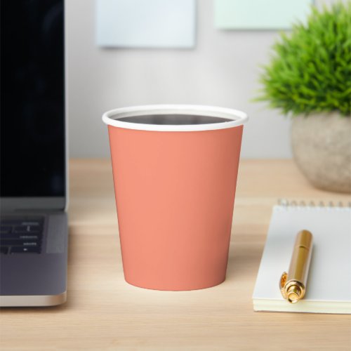 Solid peach paper cups