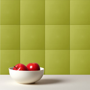 Solid pear green ceramic tile