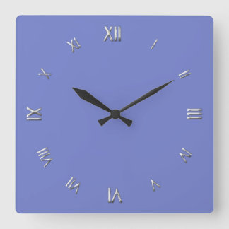 Solid Periwinkle Blue Wall Clock