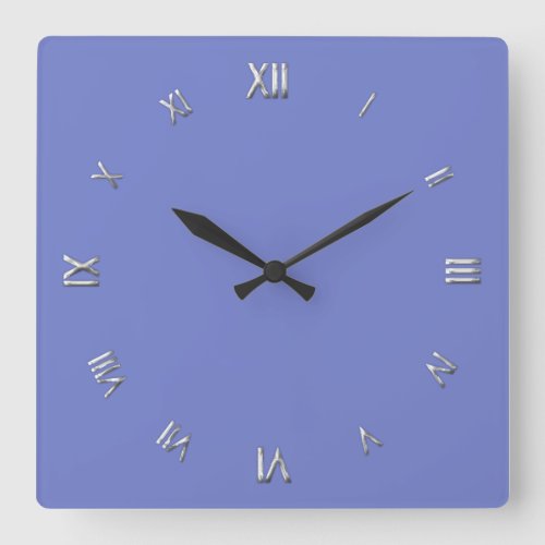 Solid Periwinkle Blue Wall Clock