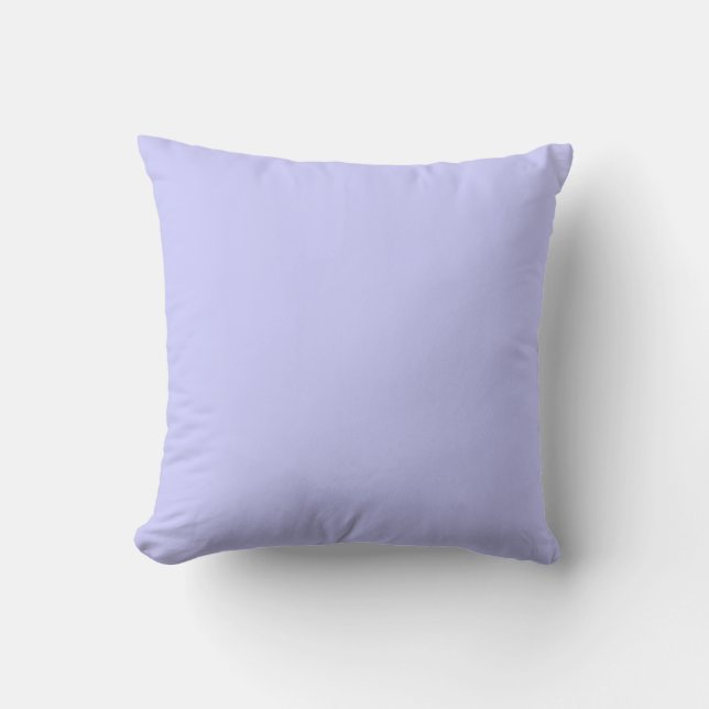 Solid Periwinkle Color Throw Pillow (Front)
