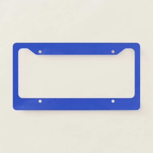 Solid Persian blue License Plate Frame